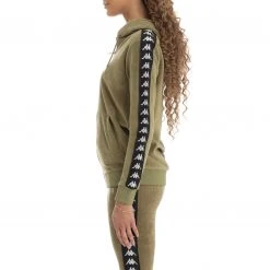 Kappa US 222 Banda Stech Zip Hoodie - Green Olive Women