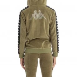 Kappa US 222 Banda Stech Zip Hoodie - Green Olive Women
