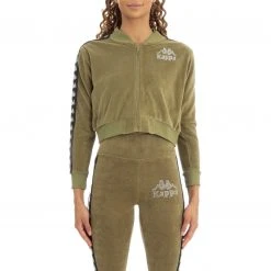 Kappa US Women 222 Banda Servelle Track Jacket - Green Olive