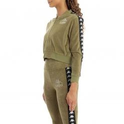 Kappa US Women 222 Banda Servelle Track Jacket - Green Olive