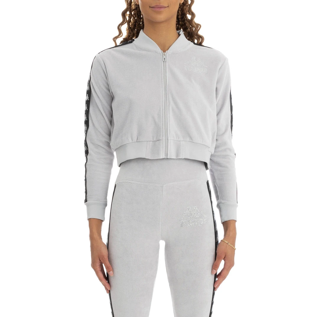 Kappa US Women 222 Banda Servelle Track Jacket - Grey 3 Kappa US Women 222 Banda Servelle Track Jacket - Grey