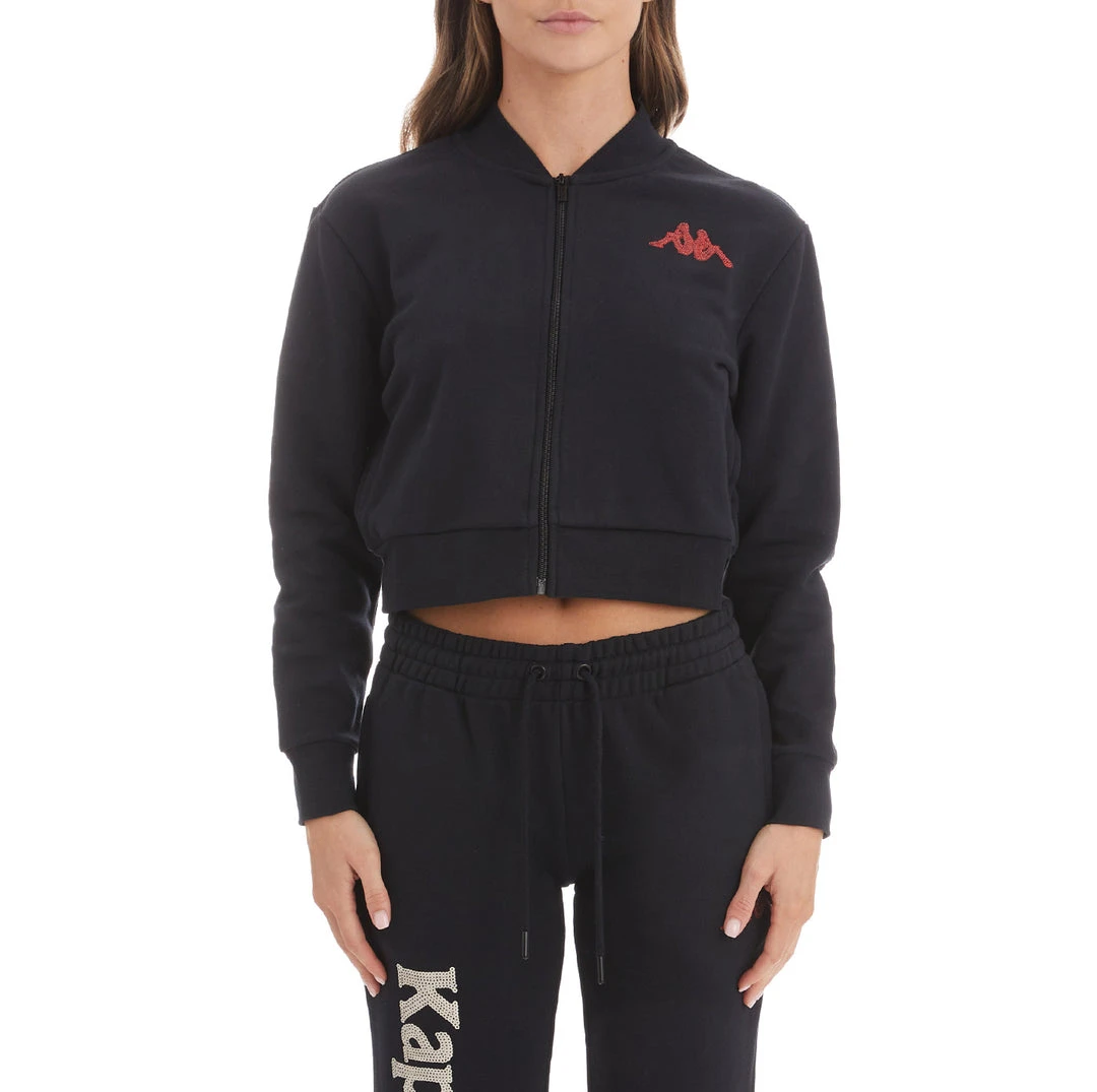 Kappa US Authentic Ginkle Cropped Jacket - Black Smoke 3 Kappa US Authentic Ginkle Cropped Jacket - Black Smoke