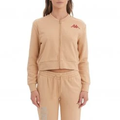 Kappa US Women Authentic Ginkle Cropped Jacket - Beige