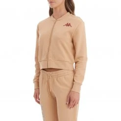 Kappa US Women Authentic Ginkle Cropped Jacket - Beige