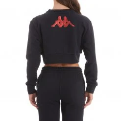 Kappa US Authentic Gobret Sweatshirt - Black Smoke Women
