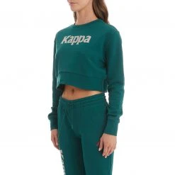 Kappa US Authentic Gobret Sweatshirt - Dark Green Women