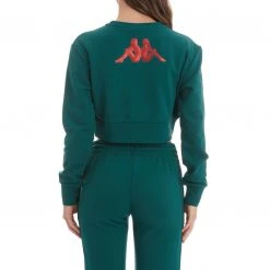 Kappa US Authentic Gobret Sweatshirt - Dark Green Women