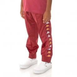 Kappa US Kids 222 Banda Rastoriazzin Trackpants - Burgundy
