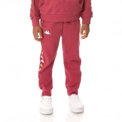Kappa US Kids 222 Banda Alanzin Sweatpants - Burgundy