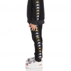 Kappa US Kids 222 Banda Lorence Trackpants - Black Smoke
