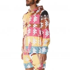 Kappa US Authentic Graphik Tiziano Jacket - Brown Yellow