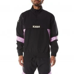 Kappa US 222 Banda Vash Track Jacket - Black Smoke Violet Men