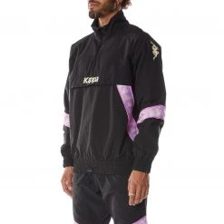 Kappa US 222 Banda Vash Track Jacket - Black Smoke Violet Men