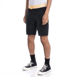 Kappa US Logo Tape Eko Shorts - Black Smoke Light Orange