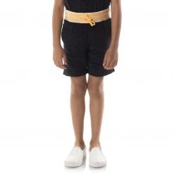 Kappa US Kids Logo Tape Eko Shorts - Black Smoke Orange