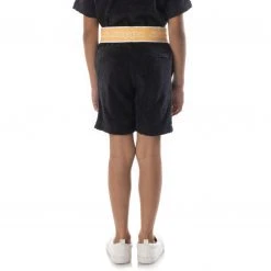 Kappa US Kids Logo Tape Eko Shorts - Black Smoke Orange