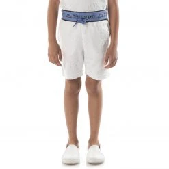 Kappa US Kids Logo Tape Eko Shorts - White Blue