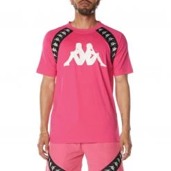 Kappa US 222 Banda Vulki T-Shirt - Pink Black
