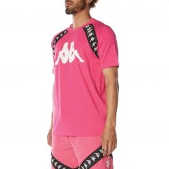 Kappa US 222 Banda Vulki T-Shirt - Pink Black
