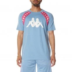 Kappa US 222 Banda Vulki T-Shirt - Light Blue Pink