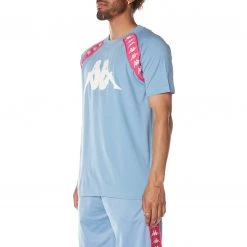 Kappa US 222 Banda Vulki T-Shirt - Light Blue Pink