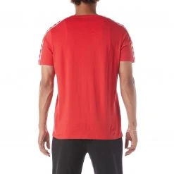 Kappa US Men 222 Banda Torio T-Shirt - Red White
