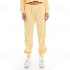 Kappa US Women 222 Banda Oahe Trackpants - Light Yellow White