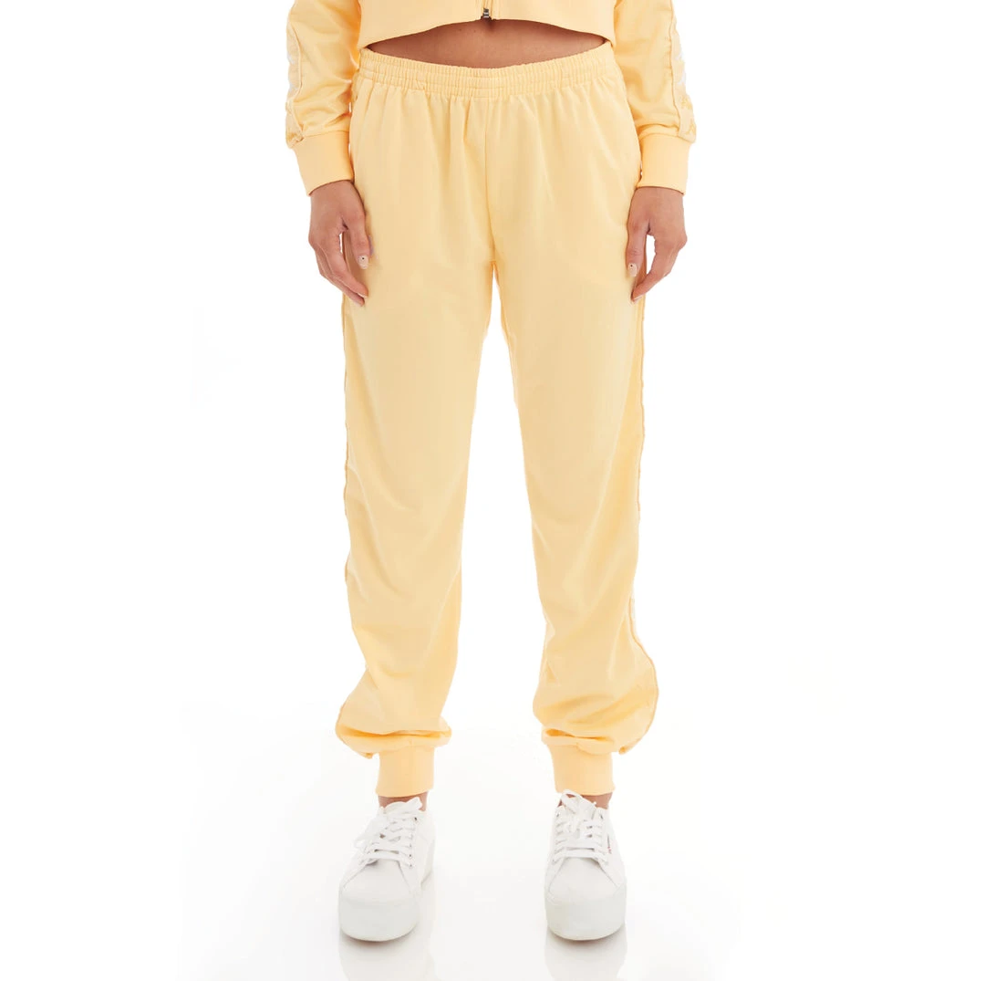 Kappa US Women 222 Banda Oahe Trackpants - Light Yellow White 3 Kappa US Women 222 Banda Oahe Trackpants - Light Yellow White
