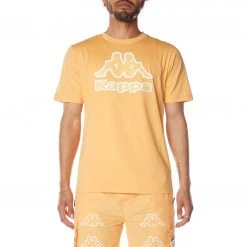 Kappa US Logo Bant T-Shirt - Light Orange