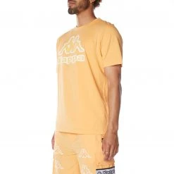Kappa US Logo Bant T-Shirt - Light Orange