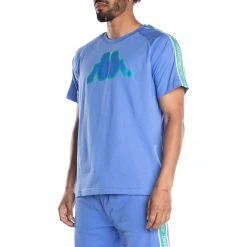 Kappa US Men Logo Bant T-Shirt - Blue Teal
