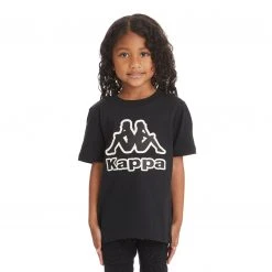 Kappa US Kids Logo Bant T-Shirt - Black Smoke
