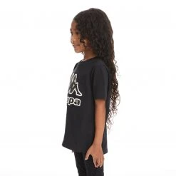 Kappa US Kids Logo Bant T-Shirt - Black Smoke