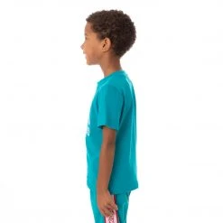 Kappa US Kids Logo Tape Bant T-Shirt - Peacock