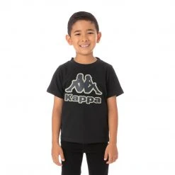 Kappa US Kids Logo Tape Bant T-Shirt - Black