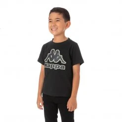 Kappa US Kids Logo Tape Bant T-Shirt - Black