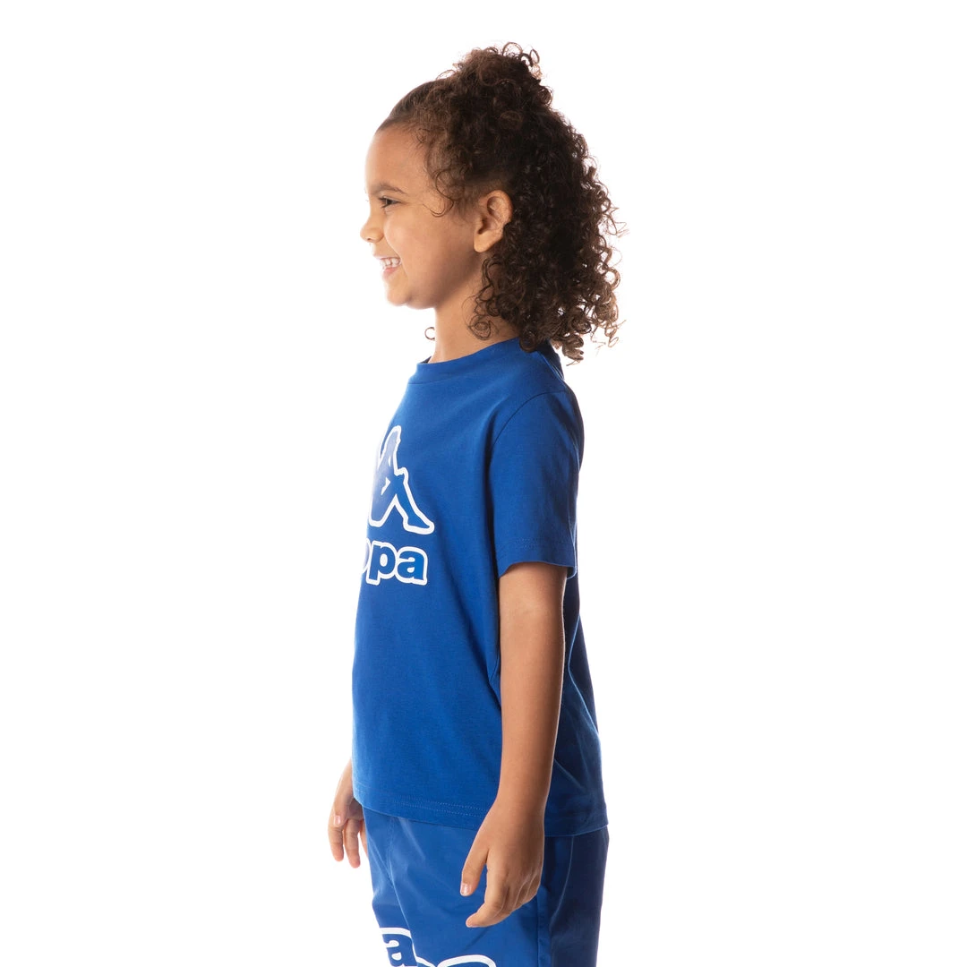 Kappa US Logo Bant T-Shirt - Blue Kids 4 Kappa US Logo Bant T-Shirt - Blue Kids