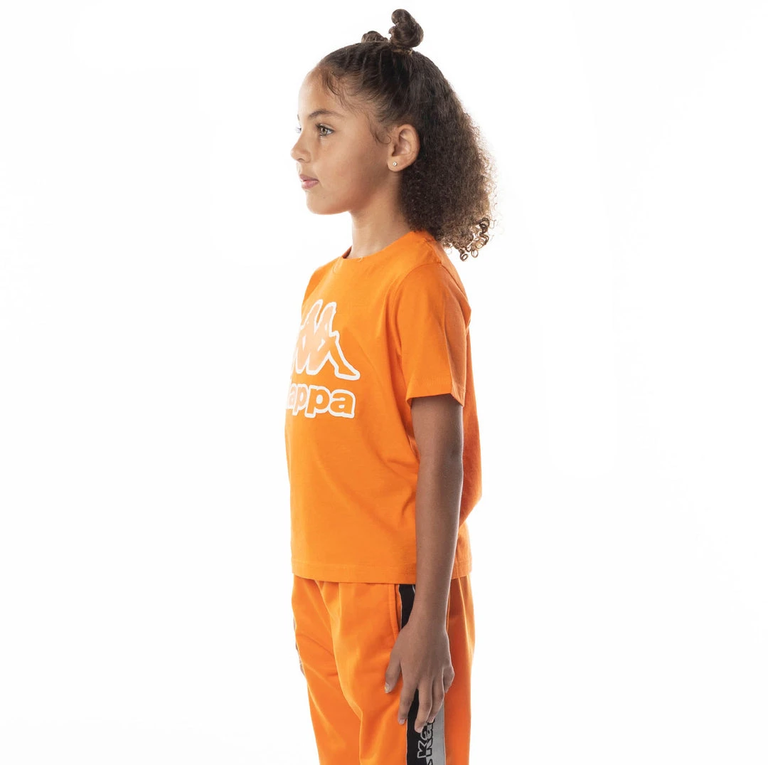 Kappa US Kids Logo Bant T-Shirt - Orange 4 Kappa US Kids Logo Bant T-Shirt - Orange