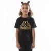 Kappa US Kids Logo Bant T-Shirt - Black Smoke Orange