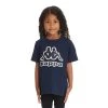 Kappa US Kids Logo Tape Bant T-Shirt - Navy