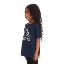 Kappa US Kids Logo Tape Bant T-Shirt - Navy