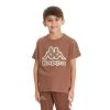 Kappa US Kids Logo Bant T-Shirt - Brown