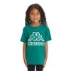 Kappa US Kids Logo Tape Bant T-Shirt - Dark Green