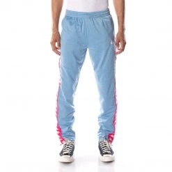 Kappa US 222 Banda Aderno Trackpants - Light Blue Pink Men