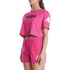Kappa US Authentic Amilk T-Shirt - Pink Black Women