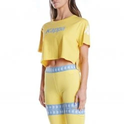 Kappa US Women Authentic Amilk T-Shirt - Yellow Light Blue
