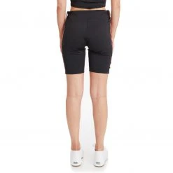 Kappa US Women Logo Tape Doham Bike Shorts - Black Smoke