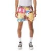 Kappa US Men Authentic Graphik Tropical Shorts - Brown Yellow