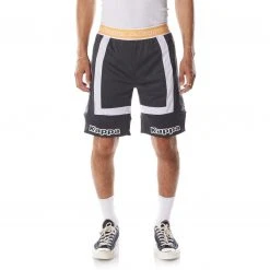 Kappa US Men Logo Tape Ehno Shorts - Black Smoke Light Orange