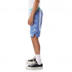 Kappa US Men Logo Tape Ehno Shorts - Blue Teal